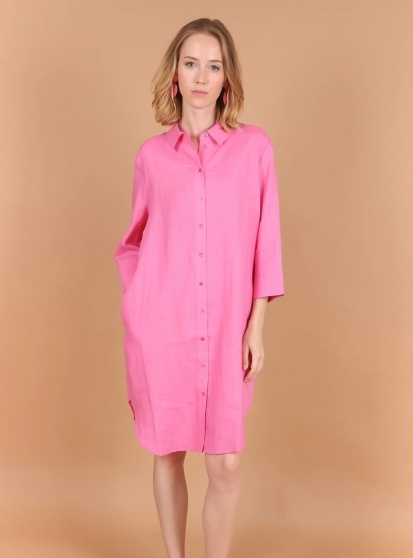 Dresses for women - Linen Dress - Estheme Cachemire