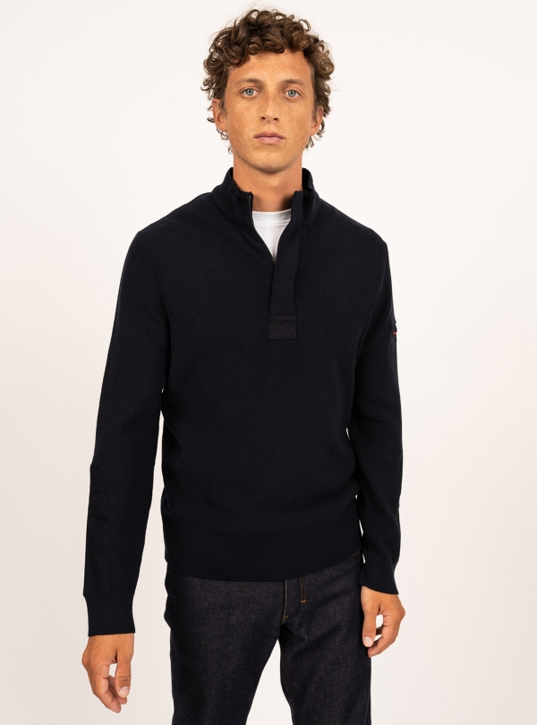 Loup de Mer II – Men's merino wool quarter-zip sweater | Saint James