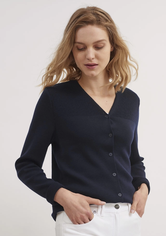 Navy v neck cardigan women's shop