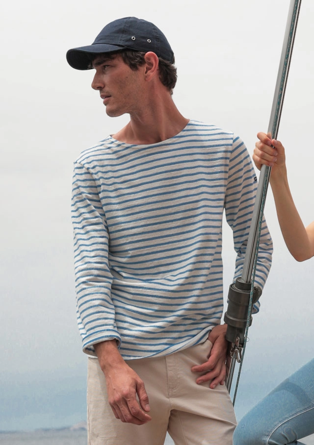 Marinières / T-shirtsMarinières pour homme - Minquiers Lin - Saint James