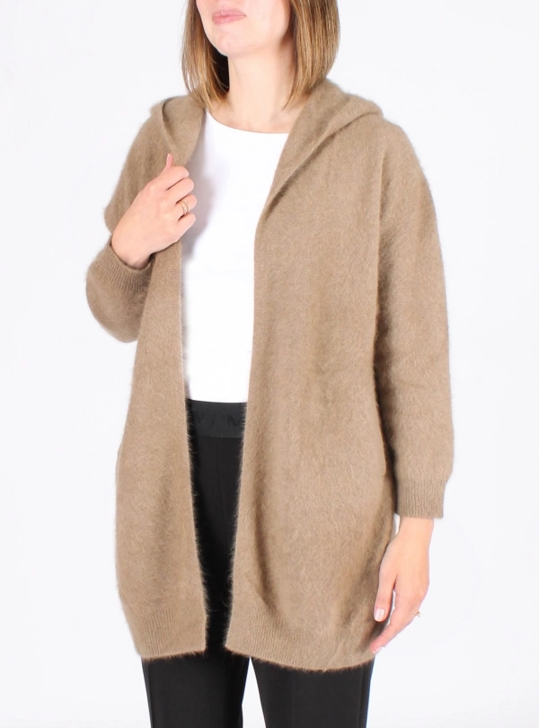 Cardigans for women - Racoon Long Vest - Estheme Cachemire