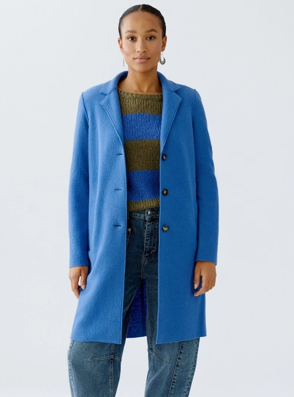 Coats for women - Boiled Wool Coat - OUI
