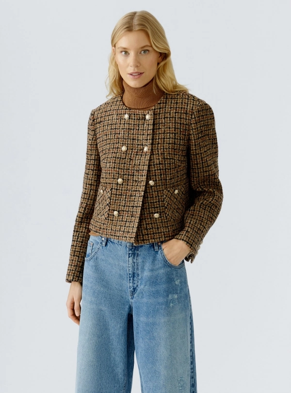 Vestons pour femme - Veston Court Tweed - OUI