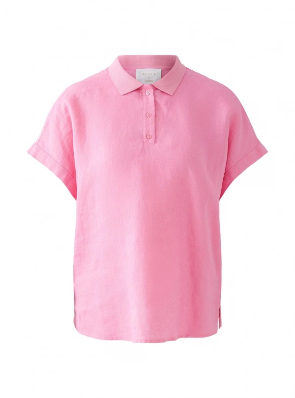 T-shirts pour femme - Polo Manche Courte Lin - OUI