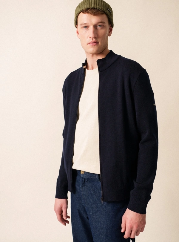 Cardigans / Vestes pour homme - Cardi ZIP Équipage - Saint James