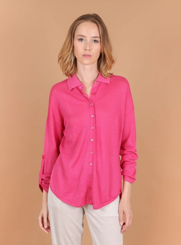 Blouses for women - Long Blouse Linen - Estheme Cachemire