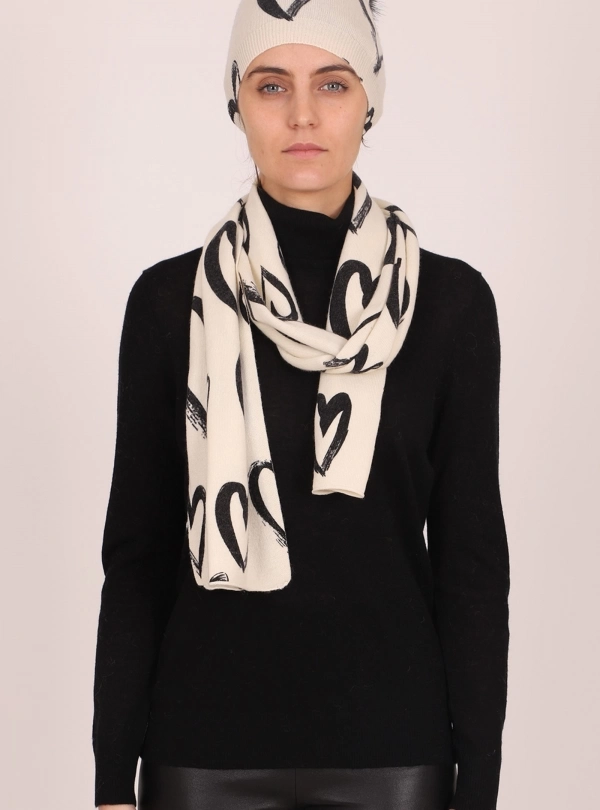 Accessories / Scarfs for women - Heart scarf - Estheme Cachemire