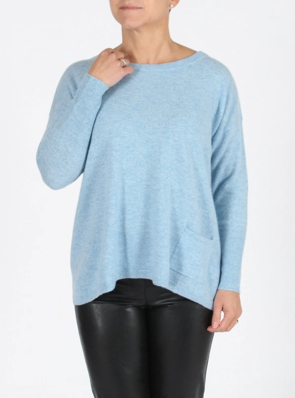 Chandails pour femme - Col Rond Boutons Dos - Estheme Cachemire