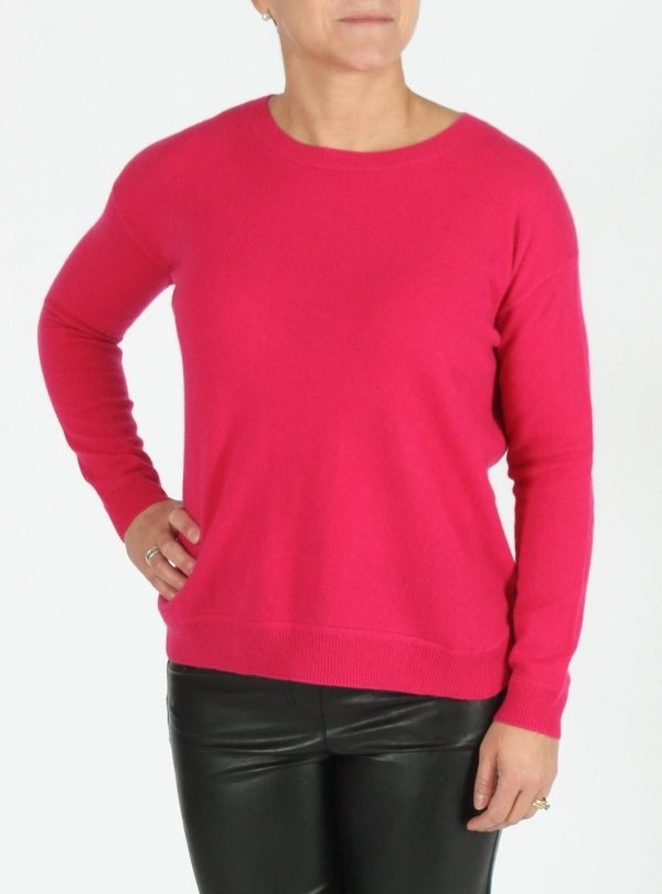 Chandails pour femme - Col Rond Zip Dos - Estheme Cachemire