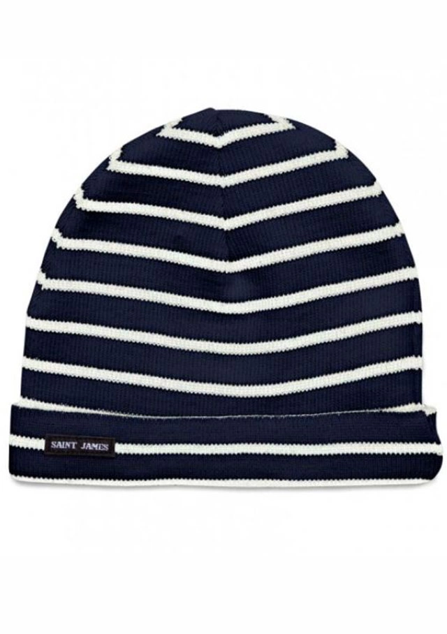 Bonnet Saint-James en laine et acrylique Cartier Navy/Tulipe, TU